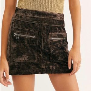 Free people Velvet skirt